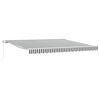 vidaXL Manual Retractable Awning Anthracite&White 400x300 cm