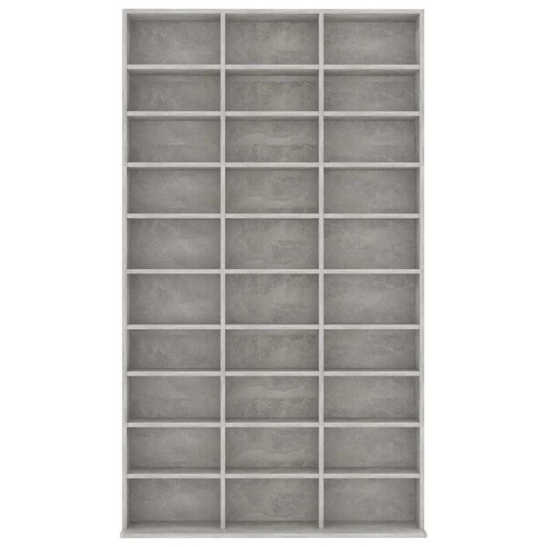 vidaXL CD Cabinet Concrete Grey 102x16x177.5 cm Engineered Wood