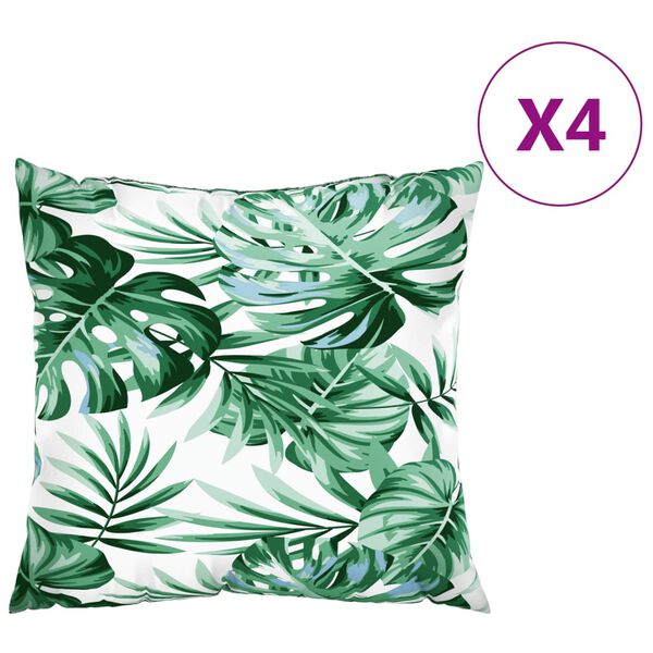 vidaXL Sofa Cushions 4 pcs Leaf Pattern 50x50 cm Fabric