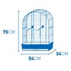 Duvoplus Bird Cage with Accessories Nina 54x34x75 cm Grey and Black