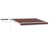 vidaXL Electric Retractable Awning Brown and White 2.5 x 2 m