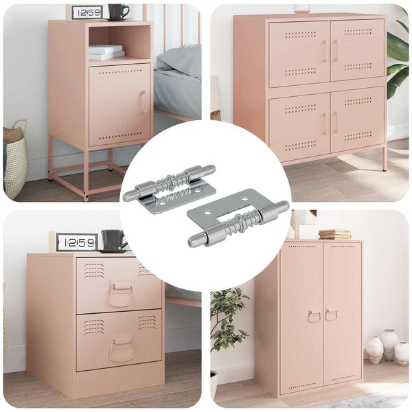 vidaXL Latch 2 pcs Silver 46 x 17 x 1.2 mm Steel