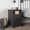 vidaXL Bedside Cabinet Black 36x39x59 cm Steel