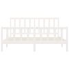 vidaXL Bed Frame without Mattress White 200x200 cm Solid Wood