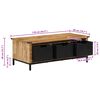 vidaXL Coffee Table with Drawers 110x50x40 cm Solid Wood Mango