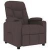 vidaXL Massage Chair Dark Brown Fabric