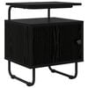 vidaXL Bedside Cabinet Black Oak 40 x 36.5 x 50 cm Engineered Wood