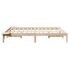 vidaXL Bed Frame Natural 140 x 200 cm Solid Pine Wood