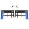 vidaXL Kids' Loft Bed without Mattress with Slide Black 90x190 cm Single