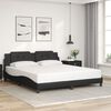 vidaXL Bed Frame without Mattress "Zadar" Black 180x200 cm Super King Faux Leather