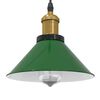 vidaXL Pendant Lamp Height Adjustable E27 Gloss Green Ø 22 cm Metal