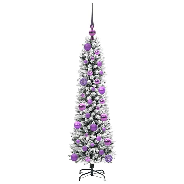 vidaXL Artificial Christmas Tree with 150 LEDs with Stand White 120 cm