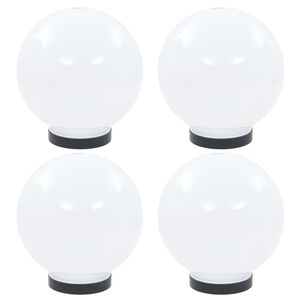 vidaXL Bowl Lamp | Set of 4 | White | PMMA (polymethyl methacrylate)
