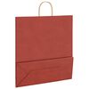 vidaXL Paper Bags 250 pcs with Handles Red 45x17x48 cm