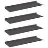 vidaXL Floating Shelf Wall-mounted 4 pcs Black 60 x 18 x 2.5 cm Steel