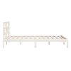 vidaXL Bed Frame without Mattress White Double Solid Wood