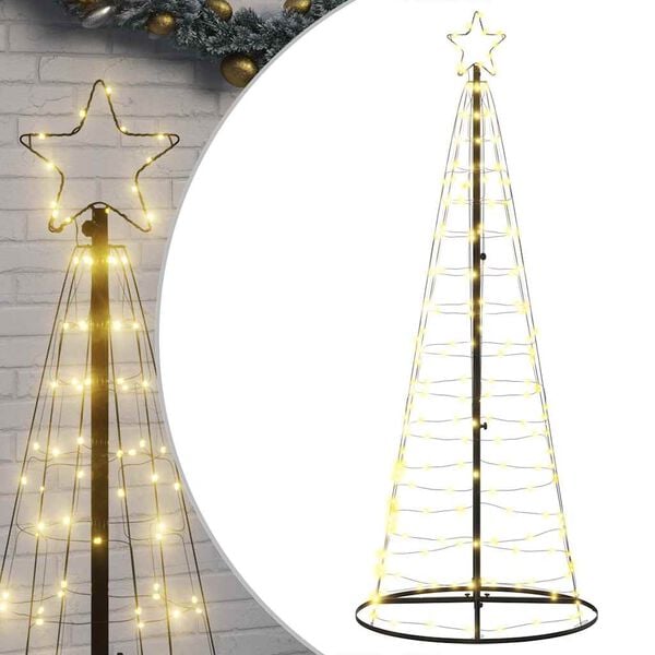 vidaXL LED Christmas Tree 200 LEDs Warm White 180 cm