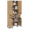 vidaXL Highboard Artisan Oak 69.5 x 34 x 180 cm Engineered Wood