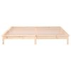 vidaXL LED Bed Frame without Mattress 180x200 cm Super King Solid Wood