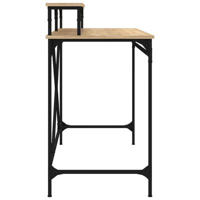 vidaXL Desk Sonoma Oak 100x50x90 cm Engineered Wood and Iron