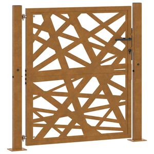 vidaXL Garden Gate 100x100 cm Weathering Steel Light Design