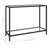 vidaXL Console Table Transparent 100x35x75 cm Tempered Glass