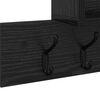 vidaXL Wall-Mounted Coat Rack with Shelf Black Oak 100 x 12 x 43.5 cm