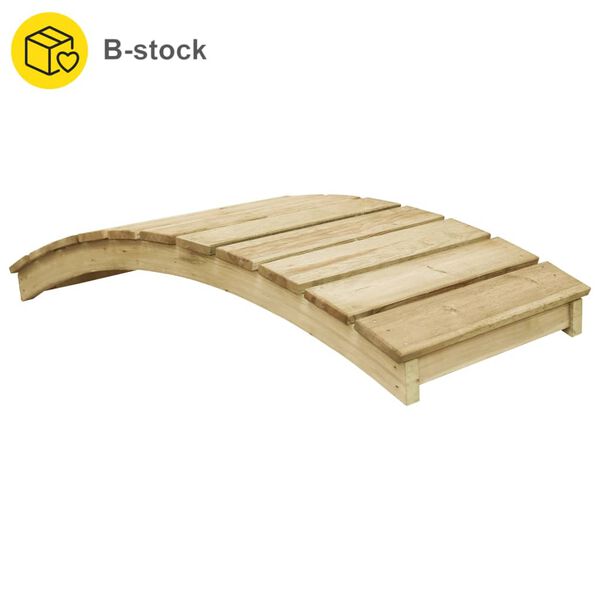 vidaXL B-Stock Garden Bridge 170x74 cm Impregnated Solid Wood Pine