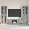 vidaXL TV Cabinet Set with Drawer FLORIN Grey Sonoma Engineered Wood