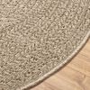 vidaXL Rug ZIZUR Beige &Oslash; 200 cm Jute Look Indoor and Outdoor