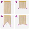 vidaXL String Curtains 2 pcs Gold 100x250 cm