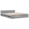 vidaXL Bed Frame with Drawers without Mattress Grey Sonoma 135x190 cm Double