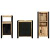 vidaXL Bathroom Furniture Set 3 pcs Brown and Black Solid Mango Wood