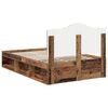 vidaXL Bed Frame with Headboard Old Wood 120 x 200 cm Solid Pine Wood