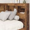 vidaXL Storage Headboard with Shelf Old Wood 90 cm Engineered Wood
