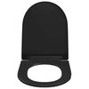 vidaXL Soft-close Toilet Seat with Quick-release Design Black