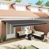 vidaXL Retractable Awning Anthracite 5x3 m Fabric and Aluminium