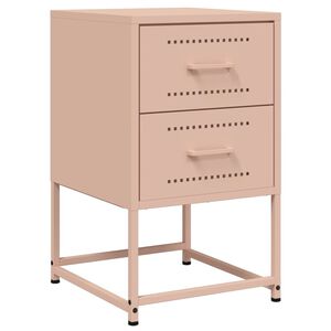 vidaXL Bedside Cabinet Pink 36x39x60.5 cm Steel