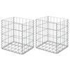 vidaXL Gabion Baskets 2 pcs Galvanised Steel 30x30x40 cm