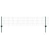 vidaXL Euro Fence with Post 10 x 0.4 m PVC-Coated Steel Green Mesh