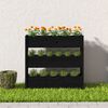 vidaXL Planter Black 112x25x104.5 cm Solid Wood Pine