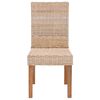 vidaXL Dining Chair 2 pcs Natural 45 x 54 x 93 cm Solid Mahogany Wood