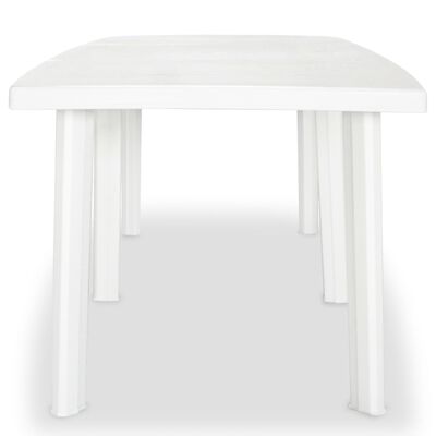 vidaXL Garden Table White 210x96x72 cm Plastic