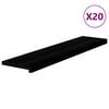 vidaXL Stair Treads 20 pcs Brown Black 110x30x2 cm Solid Wood Oak