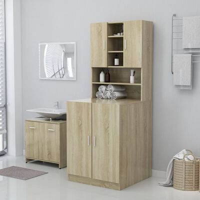 vidaXL Washing Machine Cabinet Sonoma Oak