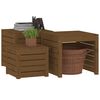 vidaXL 3 Piece Garden Box Set Honey Brown Solid Wood Pine