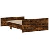 vidaXL Bed Frame without Mattress Smoked Oak 120x190 cm Small Double