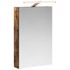 vidaXL Bathroom Mirror Cabinet Smoked Oak 40 x 10.5 x 60.5 cm