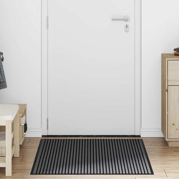 vidaXL Doormat Black 80 x 120 cm Polypropylene
