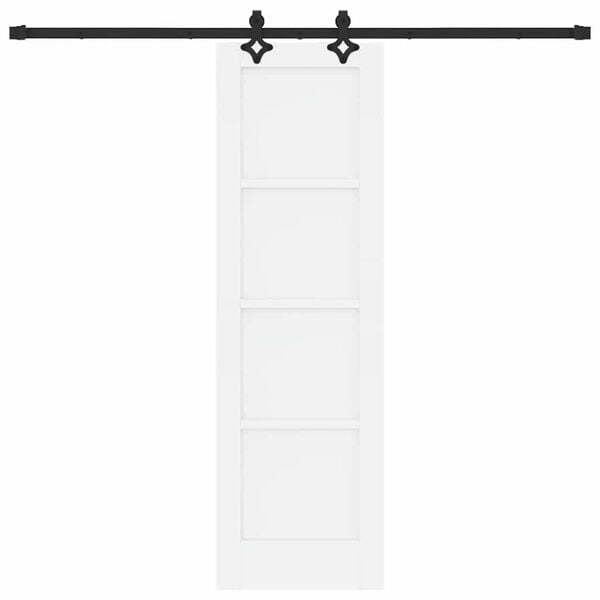 vidaXL Sliding Door ORKDAL White 61 x 198.5 cm Solid Pine Wood